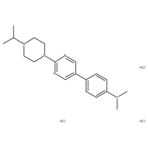 (4-(2-(4-Isopropylpiperazin-1-yl)-pyrimidin-5-yl)-phenyl)-dimethylamine trihydrochloride Structure