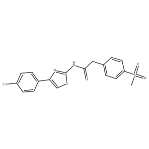 N-(4-(4-chlorophenyl)thiazol-2-yl)-2-(4-(methylsulfonyl)phenyl)acetamide Structure