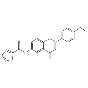 N-[2-(4-methoxyphenyl)-4-oxo-4H-chromen-6-yl]thiophene-2-carboxamide结构式