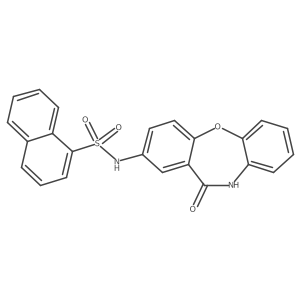 N-(11-oxo-10,11-dihydrodibenzo[b,f][1,4]oxazepin-2-yl)naphthalene-1-sulfonamide结构式