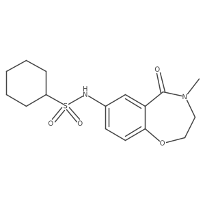 N-(4-methyl-5-oxo-2,3,4,5-tetrahydrobenzo[f][1,4]oxazepin-7-yl)cyclohexanesulfonamide结构式