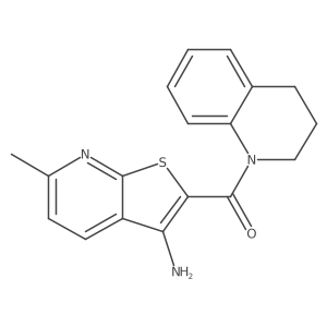 (3-amino-6-methylthieno[2,3-b]pyridin-2-yl)(3,4-dihydroquinolin-1(2H)-yl)methanone Structure
