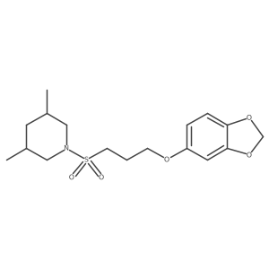 1-((3-(Benzo[d][1,3]dioxol-5-yloxy)propyl)sulfonyl)-3,5-dimethylpiperidine Structure