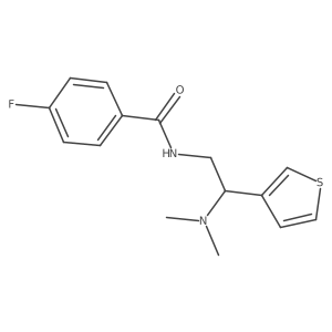 N-(2-(dimethylamino)-2-(thiophen-3-yl)ethyl)-4-fluorobenzamide Structure