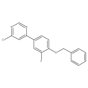 4-Chloro-6-[3-fluoro-4-(phenylmethoxy)phenyl]pyrimidine结构式