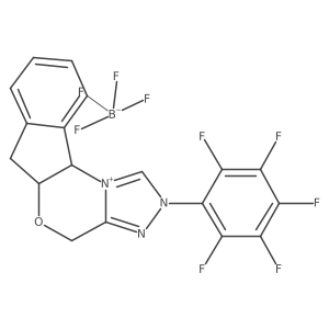 2-(Perfluorophenyl)-5a,10b-dihydro-4H,6H-indeno[2,1-b][1,2,4]triazolo[4,3-d][1,4]oxazin-2-ium tetrafluoroborate结构式