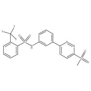 N-(3-(6-(methylsulfonyl)pyridazin-3-yl)phenyl)-2-(trifluoromethyl)benzenesulfonamide结构式