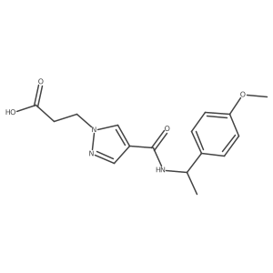 4-[[[1-(4-Methoxyphenyl)ethyl]amino]carbonyl]-1H-pyrazole-1-propanoic acid结构式