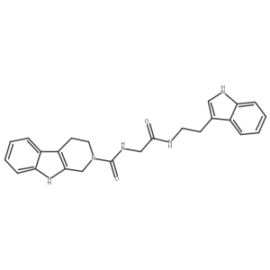 N-(2-{[2-(1H-indol-3-yl)ethyl]amino}-2-oxoethyl)-1,3,4,9-tetrahydro-2H-beta-carboline-2-carboxamide结构式