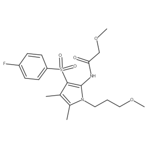 N-{3-[(4-fluorophenyl)sulfonyl]-1-(3-methoxypropyl)-4,5-dimethyl-1H-pyrrol-2-yl}-2-methoxyacetamide Structure