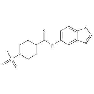 N-(1,3-benzothiazol-5-yl)-1-methanesulfonylpiperidine-4-carboxamide Structure