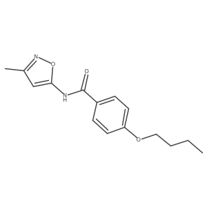 4-butoxy-N-(3-methylisoxazol-5-yl)benzamide结构式