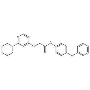 N-(4-Phenoxyphenyl)-2-{[6-(piperidin-1-YL)pyrimidin-4-YL]sulfanyl}acetamide结构式