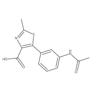 5-(3-Acetylamino-phenyl)-2-methyl-thiazole-4-carboxylic acid结构式