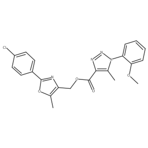 [2-(4-chlorophenyl)-5-methyl-1,3-oxazol-4-yl]methyl 1-(2-methoxyphenyl)-5-methyl-1H-1,2,3-triazole-4-carboxylate Structure