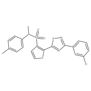 2-[3-(3-chlorophenyl)-1,2,4-oxadiazol-5-yl]-N-methyl-N-(4-methylphenyl)thiophene-3-sulfonamide Structure
