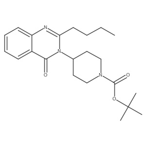 Tert-butyl 4-(2-butyl-4-oxoquinazolin-3(4h)-yl)piperidine-1-carboxylate结构式