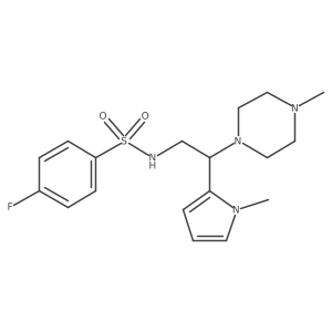 4-fluoro-N-(2-(1-methyl-1H-pyrrol-2-yl)-2-(4-methylpiperazin-1-yl)ethyl)benzenesulfonamide Structure