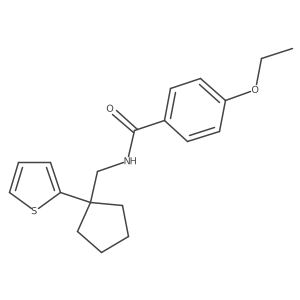 4-ethoxy-N-((1-(thiophen-2-yl)cyclopentyl)methyl)benzamide Structure