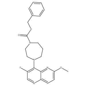 4-(3-Fluoro-6-methoxy-[1,5]naphthyridin-4-yl)-[1,4]diazepane-1-carboxylic acid benzyl ester Structure