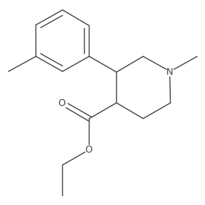 Ethyl 1-methyl-3-(3-methylphenyl)piperidine-4-carboxylate结构式
