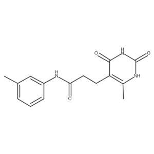 Cc1cccc(NC(=O)CCc2c(C)[nH]c(=O)[nH]c2=O)c1结构式