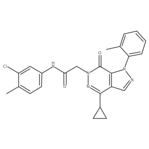 N-(3-chloro-4-methylphenyl)-2-(4-cyclopropyl-7-oxo-1-(o-tolyl)-1H-pyrazolo[3,4-d]pyridazin-6(7H)-yl)acetamide结构式