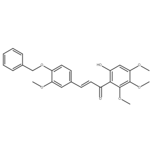1-(6-Hydroxy-2,3,4-trimethoxyphenyl)-3-[3-methoxy-4-(phenylmethoxy)phenyl]-2-propen-1-one Structure