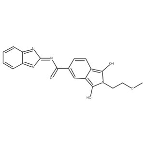 N-(1,3-dihydro-2H-benzimidazol-2-ylidene)-2-(2-methoxyethyl)-1,3-dioxo-2,3-dihydro-1H-isoindole-5-carboxamide Structure