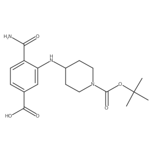 3-(1-(Tert-butoxycarbonyl)piperidin-4-ylamino)-4-carbamoylbenzoic acid Structure