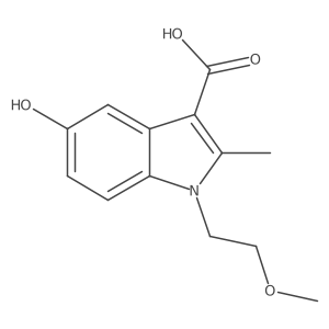 5-Hydroxy-1-(2-methoxyethyl)-2-methyl-1H-indole-3-carboxylic acid结构式