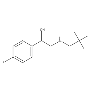 1-(4-Fluorophenyl)-2-[(2,2,2-trifluoroethyl)amino]ethan-1-ol结构式