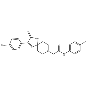 2-(2-(4-bromophenyl)-3-oxo-1,4,8-triazaspiro[4.5]dec-1-en-8-yl)-N-(p-tolyl)acetamide结构式