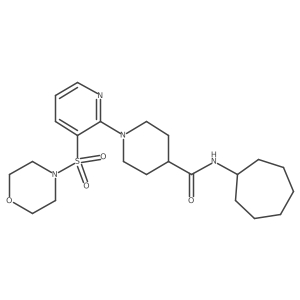 N-cycloheptyl-1-(3-(morpholinosulfonyl)pyridin-2-yl)piperidine-4-carboxamide Structure