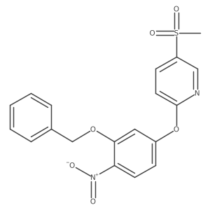 2-[3-(Benzyloxy)-4-nitrophenoxy]-5-(methylsulfonyl)pyridine结构式