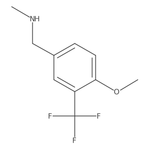 1-(4-Methoxy-3-(trifluoromethyl)phenyl)-N-methylmethanamine结构式