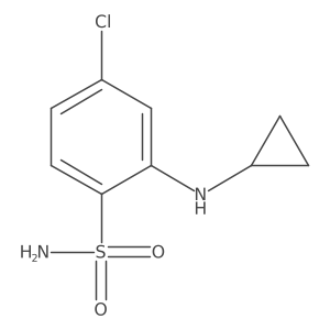 4-Chloro-2-(cyclopropylamino)benzenesulfonamide结构式