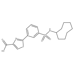 2-[3-(Cyclooctylsulfamoyl)phenyl]-1,3-thiazole-4-carboxylic acid Structure