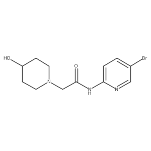 N-(5-bromopyridin-2-yl)-2-(4-hydroxypiperidin-1-yl)acetamide Structure