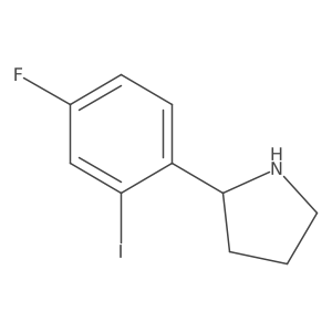 (R)-2-(4-Fluoro-2-iodophenyl)pyrrolidine结构式