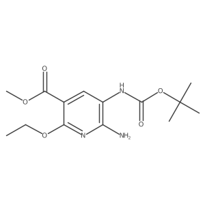 Methyl 6-amino-5-[[(1,1-dimethylethoxy)carbonyl]amino]-2-ethoxy-3-pyridinecarboxylate结构式