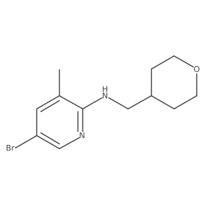 5-Bromo-3-methyl-N-(tetrahydro-2H-pyran-4-ylmethyl)-2-pyridinamine结构式