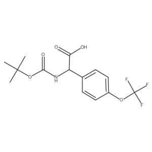 (R)-2-((tert-Butoxycarbonyl)amino)-2-(4-(trifluoromethoxy)phenyl)acetic acid Structure