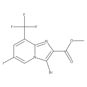 Methyl 3-bromo-6-iodo-8-(trifluoromethyl)imidazo[1,2-a]pyridine-2-carboxylate Structure