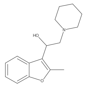 I+/--(2-Methyl-3-benzofuranyl)-1-piperidineethanol结构式