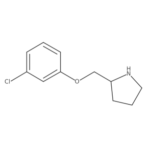2-(3-Chlorophenoxymethyl)pyrrolidine结构式