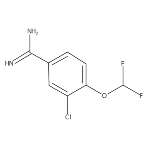 3-Chloro-4-(difluoromethoxy)benzene-1-carboximidamide Structure