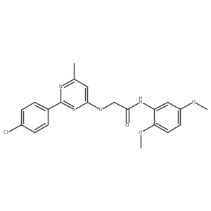 2-{[2-(4-chlorophenyl)-6-methylpyrimidin-4-yl]oxy}-N-(2,5-dimethoxyphenyl)acetamide结构式