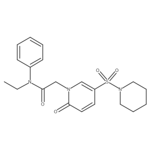 N-ethyl-2-[2-oxo-5-(piperidin-1-ylsulfonyl)pyridin-1(2H)-yl]-N-phenylacetamide结构式