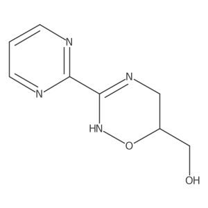 [3-(pyrimidin-2-yl)-5,6-dihydro-4H-1,2,4-oxadiazin-6-yl]methanol结构式